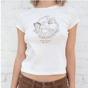 brandy melville butterfly fitted t-shirt